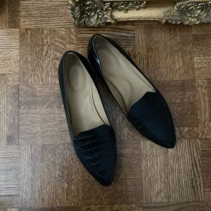 Poppy Barley Black Leather Loafers